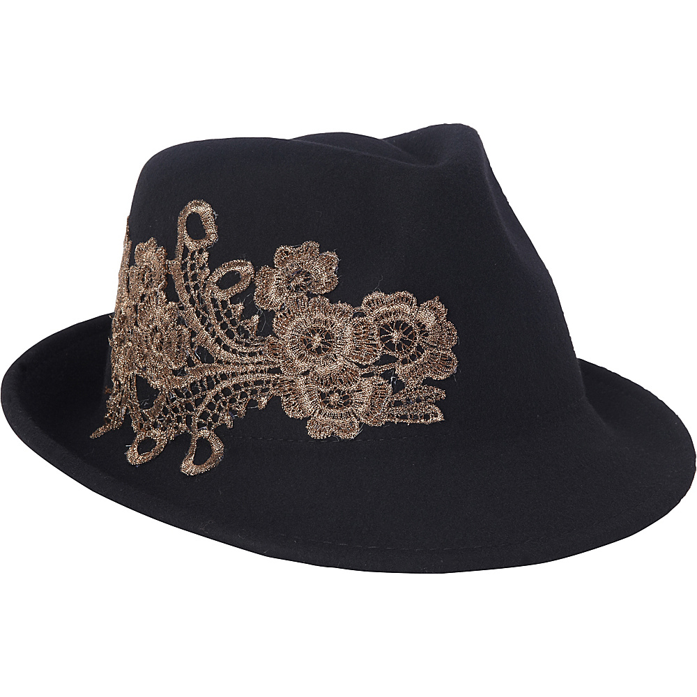Adora Hats Wool Felt Fedora Hat Black Adora Hats Hats Gloves Scarves