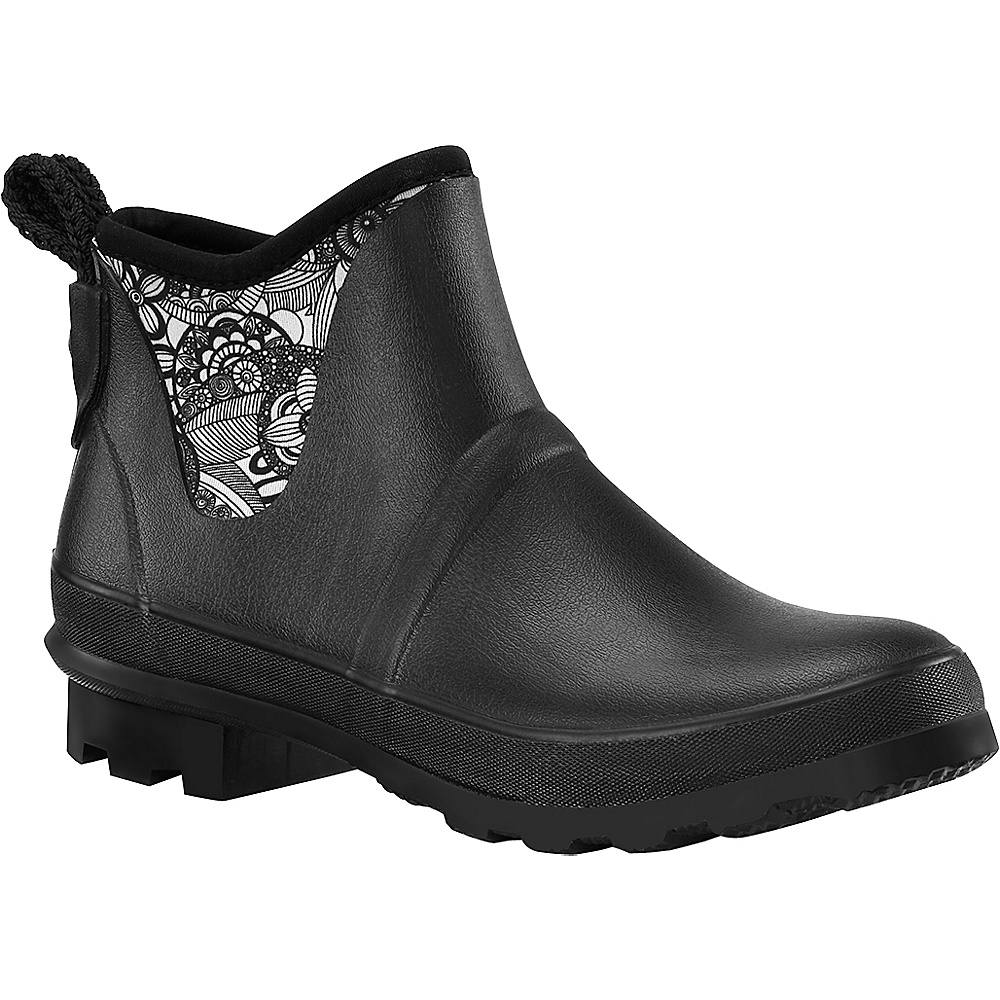 Sakroots Mano Ankle Rain Boot 10 M Regular Medium Black amp; White Spirit Sakroots Women s Footwear