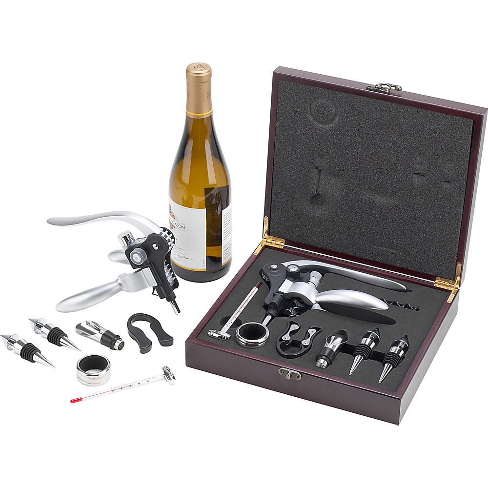 Picnic at Ascot Connoisseur Wine Opener Gift Set Mahogany Finish Picnic at Ascot Outdoor Accessories