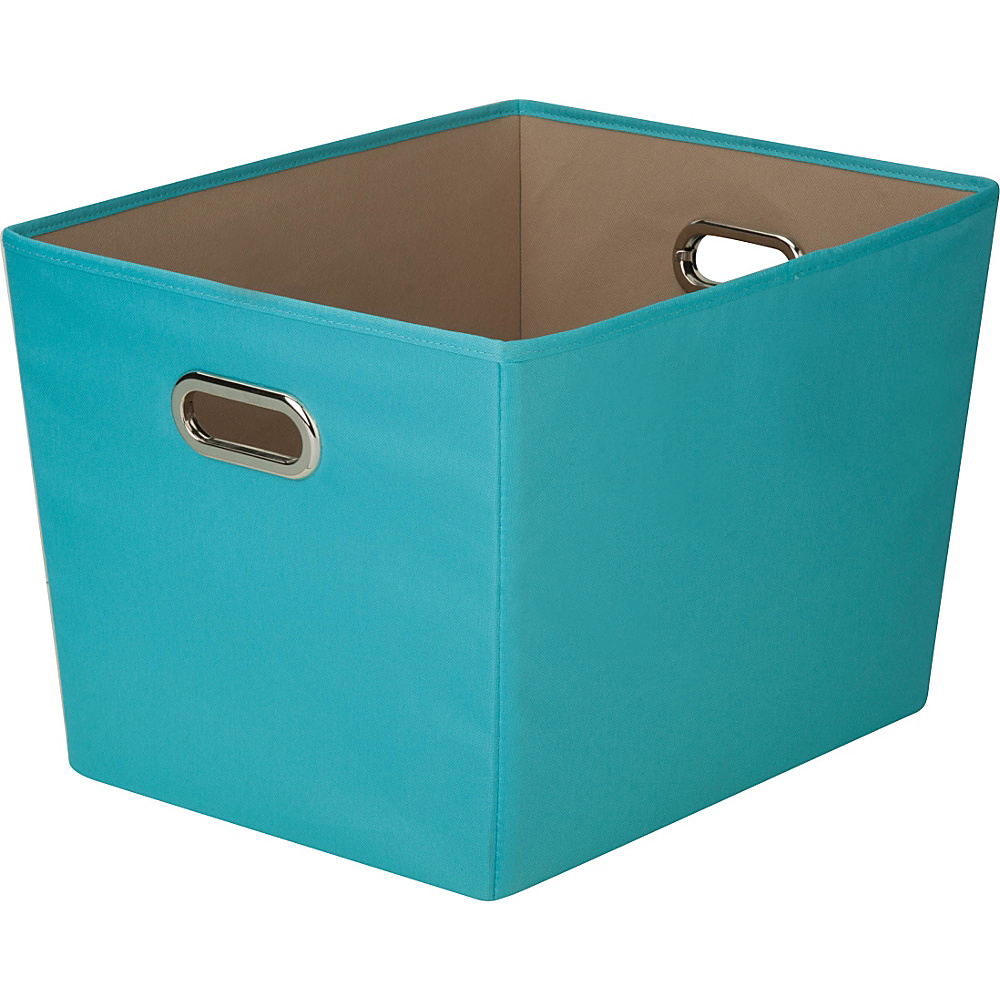 Honey Can Do Large Decorative Storage Bin with Handles blue Honey Can Do Travel Health Beauty
