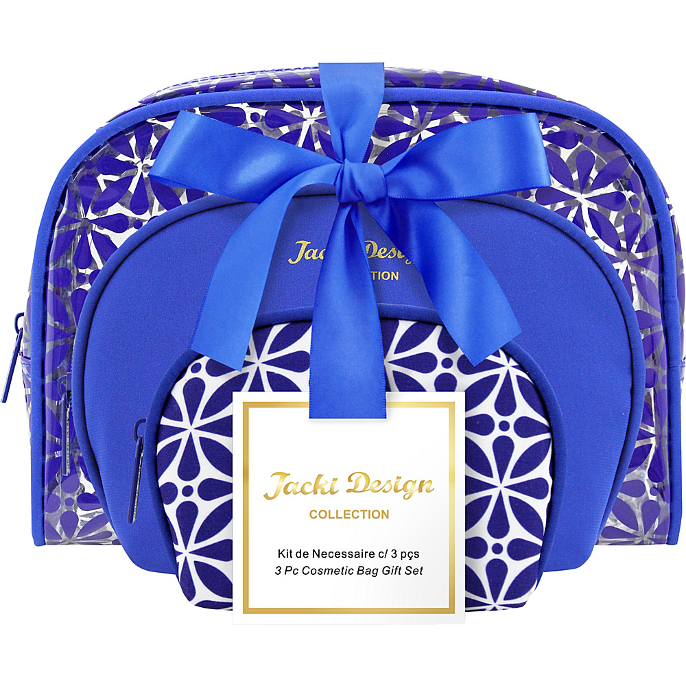 Jacki Design Contour 3 Piece Cosmetic Bag Set Blue Jacki Design Women s SLG Other