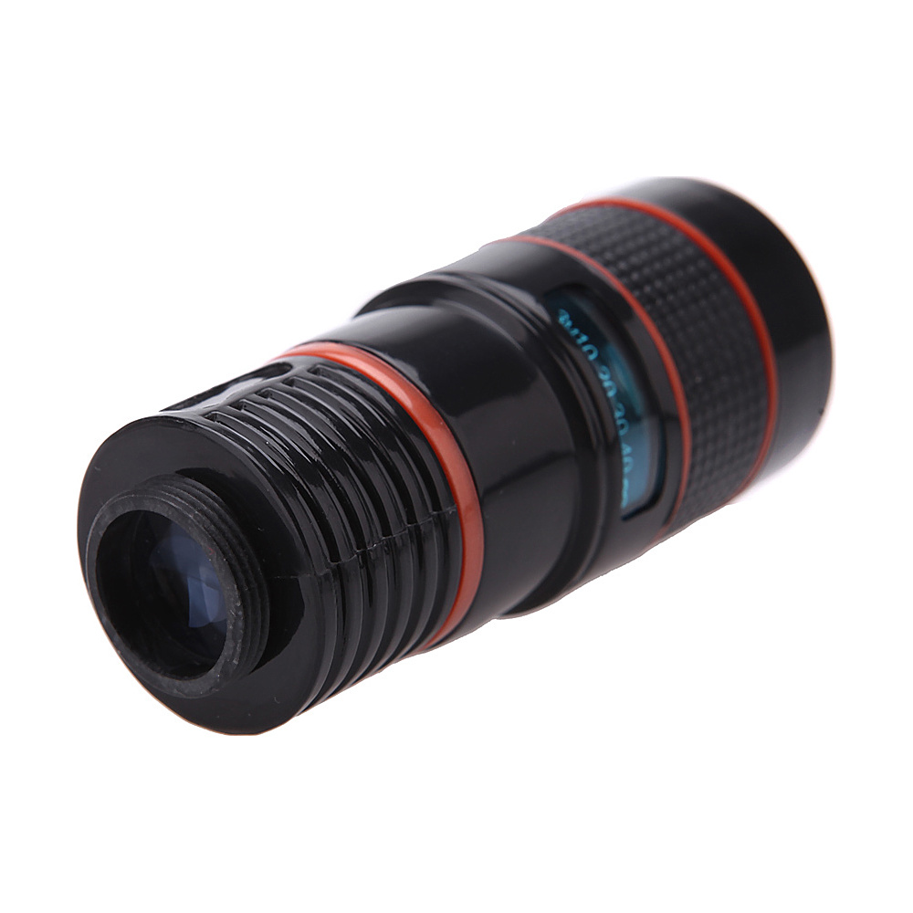 Koolulu Universal 8x Zoom Telescope Camera Lens with Clip for Smartphone Tablets Black Koolulu Cameras