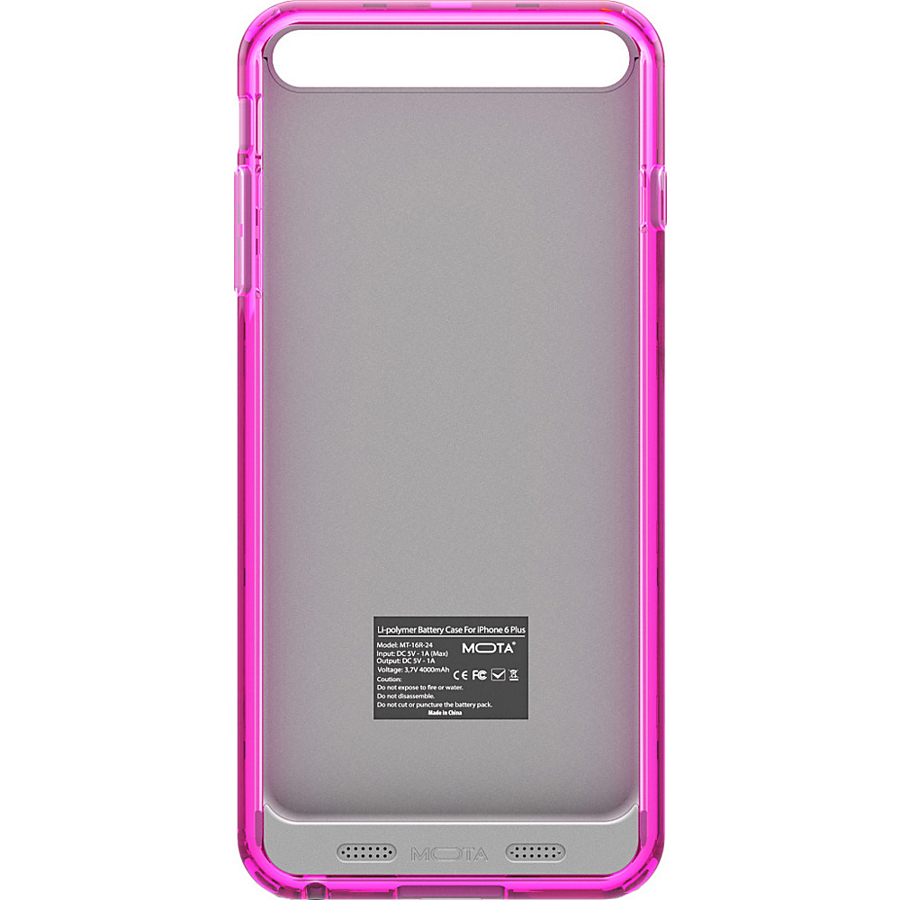 Mota Extended Battery Case iPhone 6 Plus Pink Mota Electronics