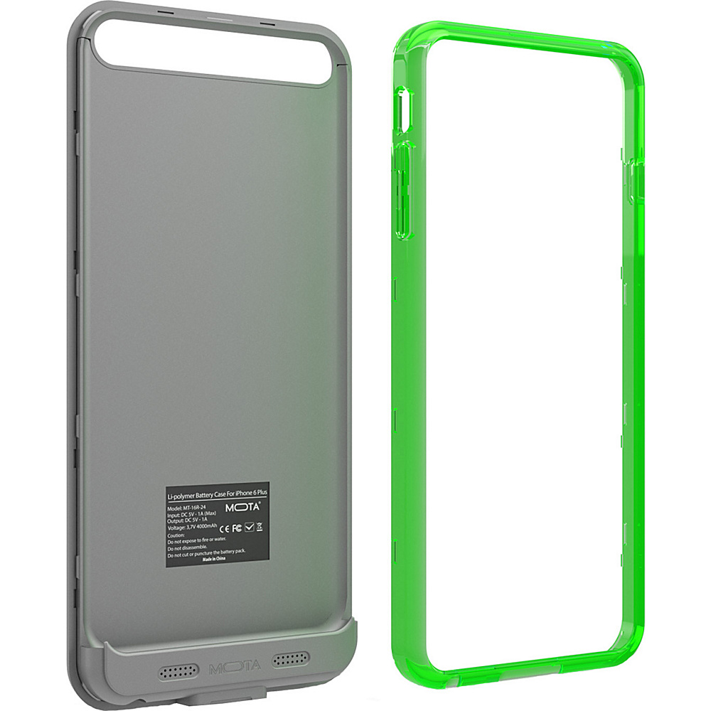 Mota Extended Battery Case iPhone 6 Plus Green Mota Electronics