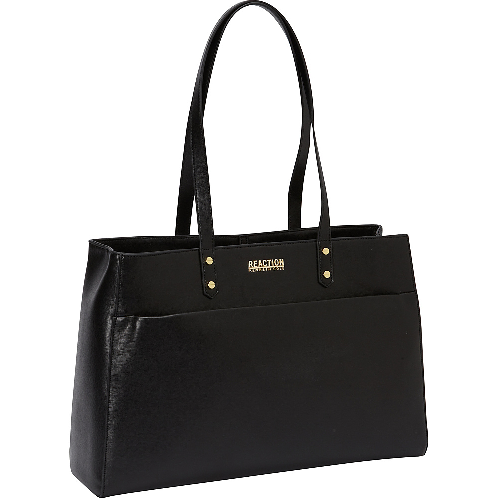 Kenneth Cole Reaction Trench Tote Womens Computer Tote Black with Gold Plated Hardware Kenneth Cole Reaction Women s Business Bags