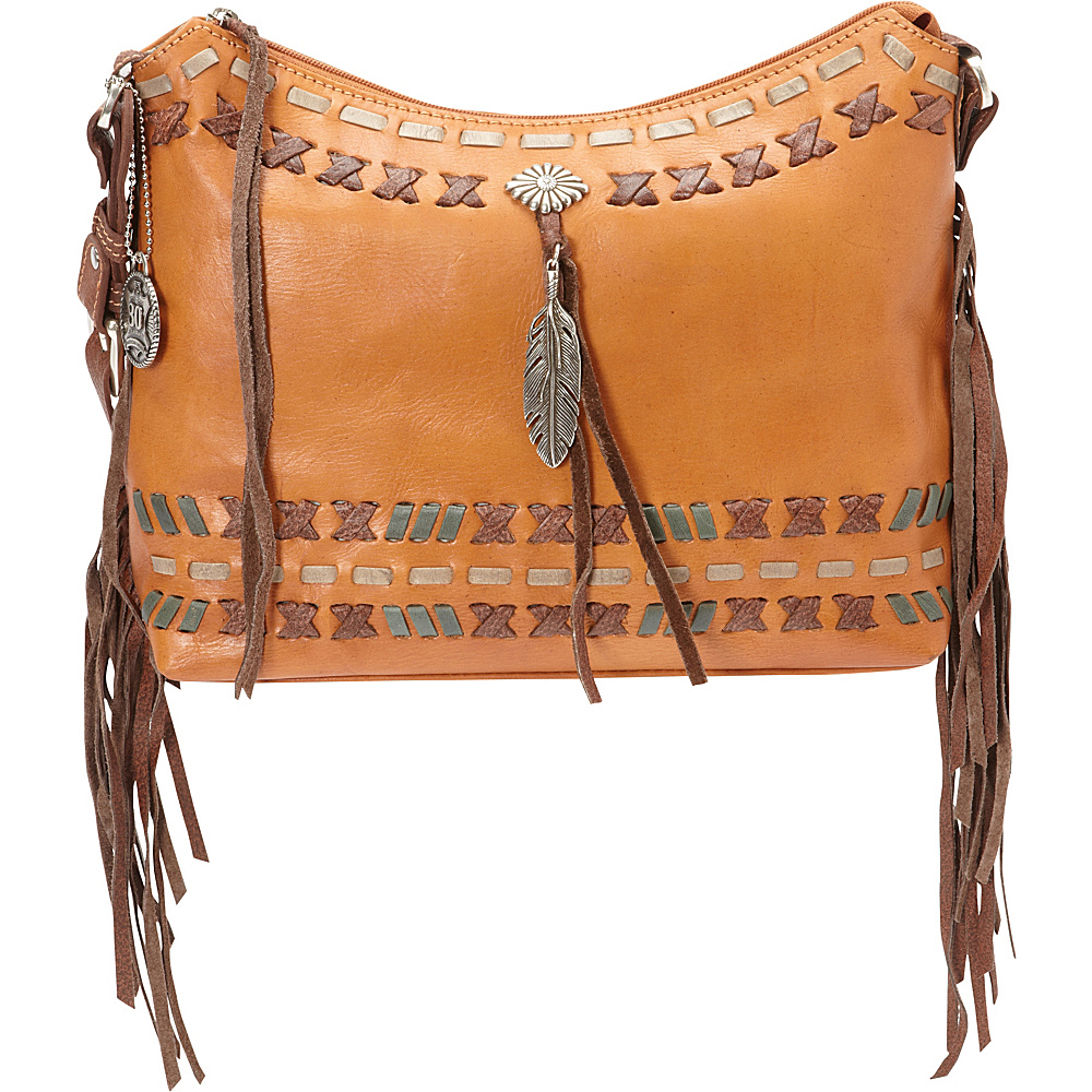 American West Mohican Melody Shoulder Bag Golden Tan American West Leather Handbags