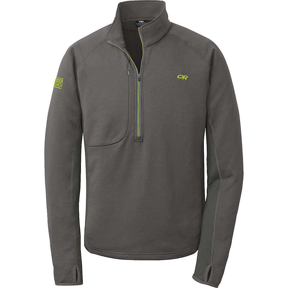 Outdoor Research Radiant Hybrid Pullover XL Charcoal Lemongrass Outdoor Research Men s Apparel