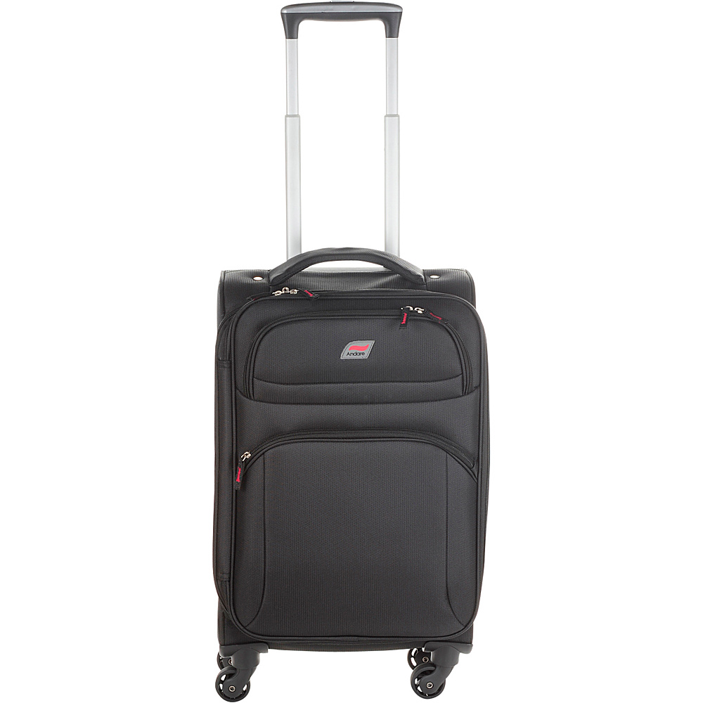 Andare Buenos Aires 20 4 Wheel Spinner Upright Black Andare Softside Carry On