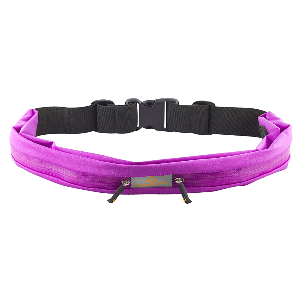 Gear Beast Dual Pocket Waist Pack Running Belt Purple Gear Beast Wearable Technology