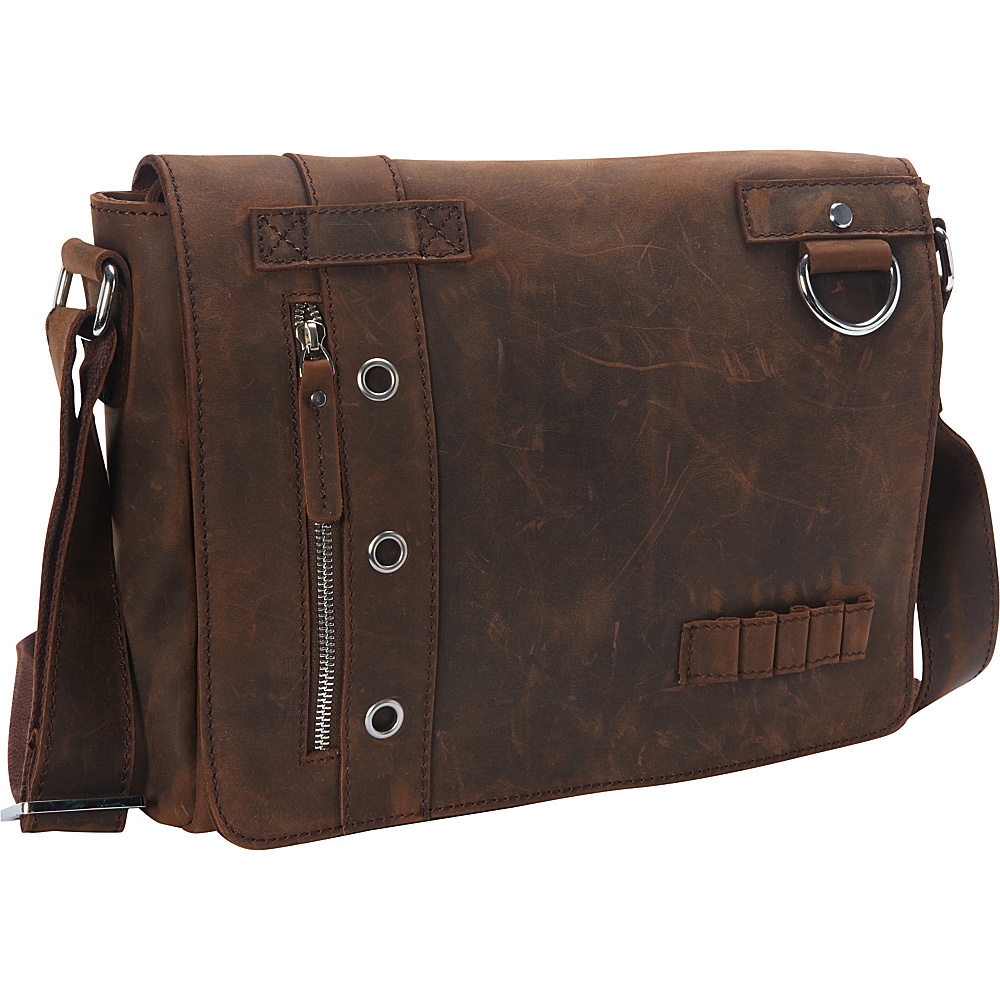 Vagabond Traveler Full Grain Leather Asymmetrical Messenger Bag Vintage Brown Vagabond Traveler Messenger Bags