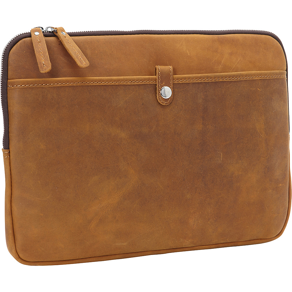 Vagabond Traveler 15 MacBook Pro Full Grain Leather Sleeve Vintage Brown Vagabond Traveler Electronic Cases