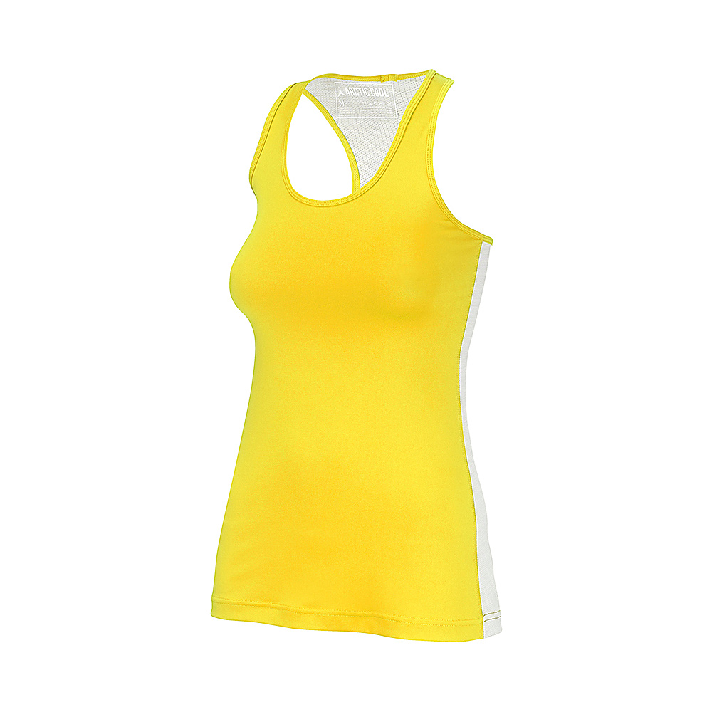 Arctic Cool Womens Instant Cooling Tank with Mesh L Yellow Arctic Cool Women s Apparel