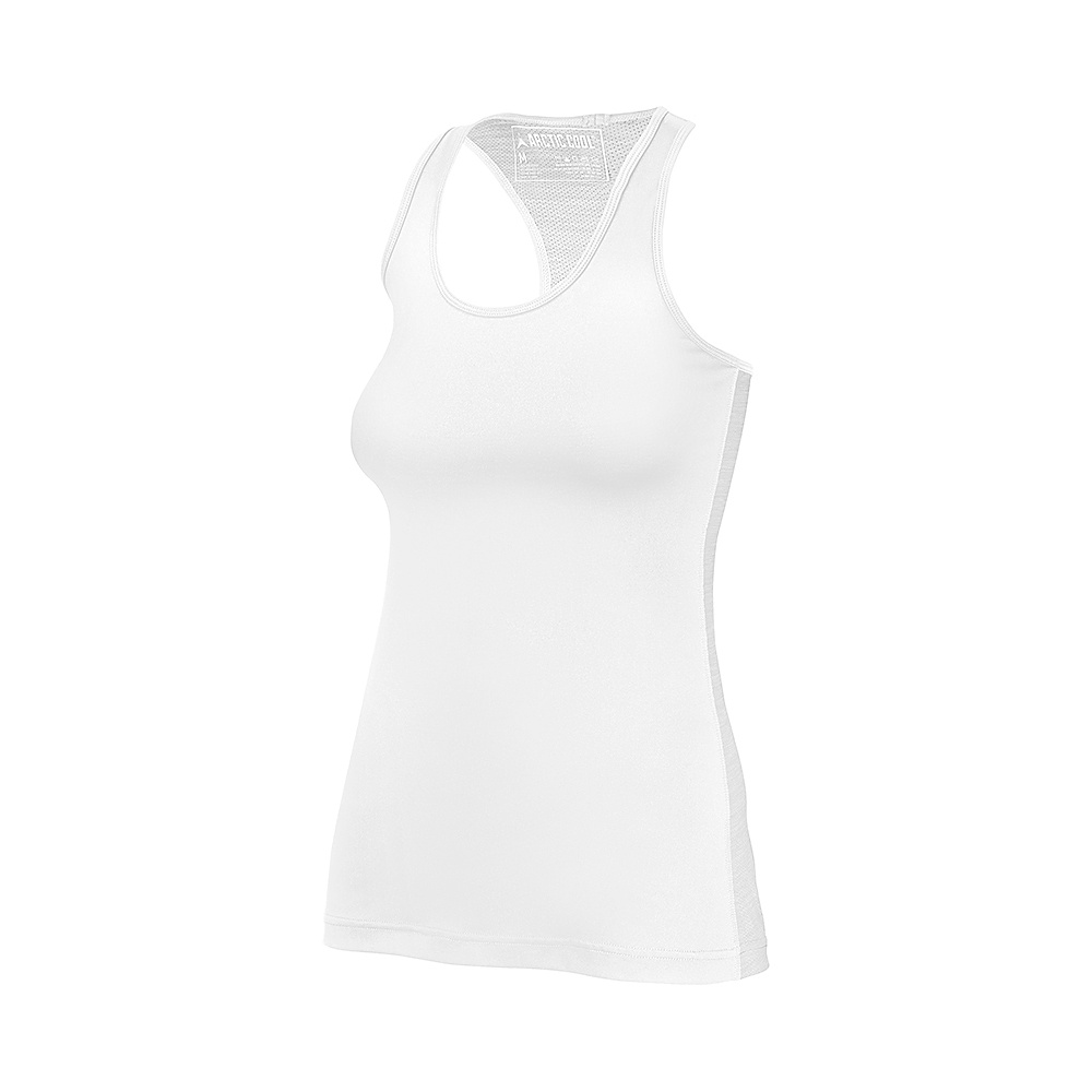 Arctic Cool Womens Instant Cooling Tank with Mesh L Arctic White Arctic Cool Women s Apparel