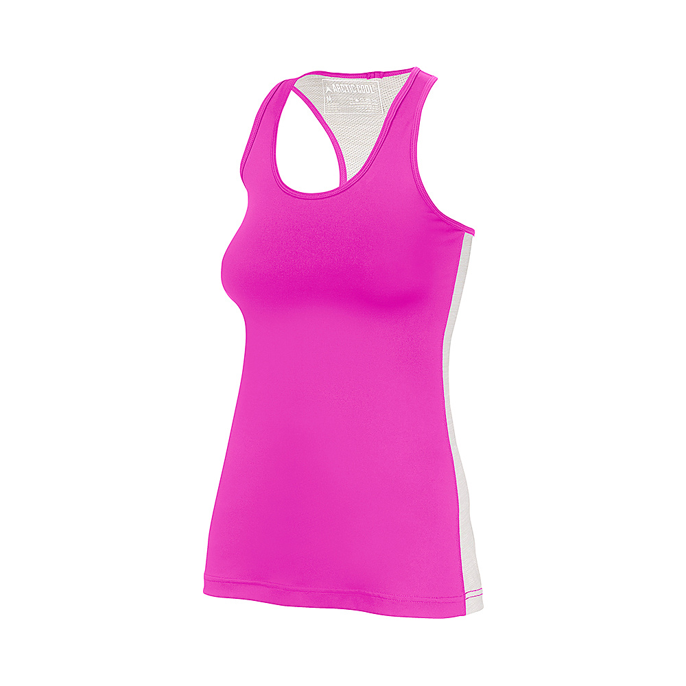 Arctic Cool Womens Instant Cooling Tank with Mesh S Power Fuchsia Arctic Cool Women s Apparel