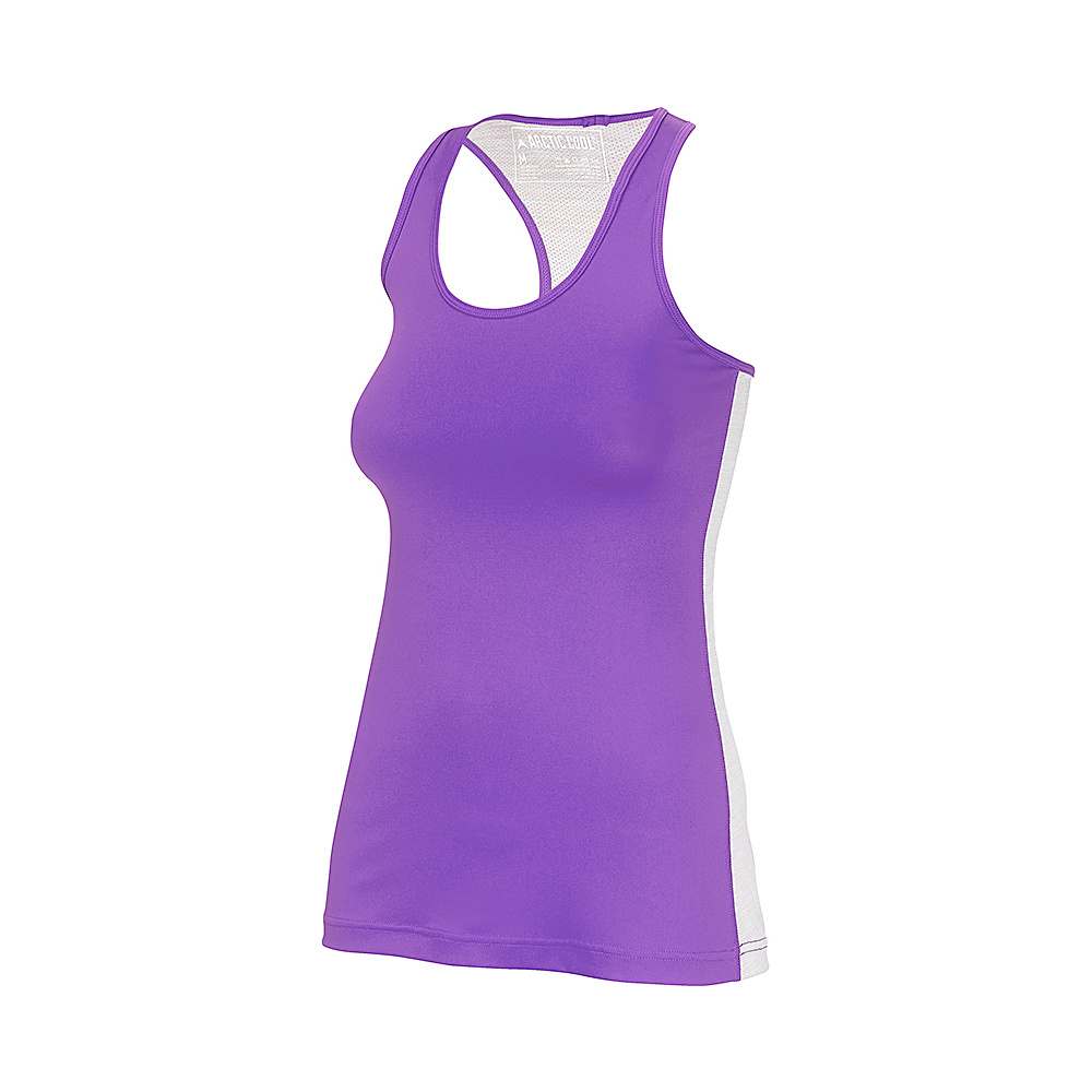 Arctic Cool Womens Instant Cooling Tank with Mesh L Purple Arctic Cool Women s Apparel