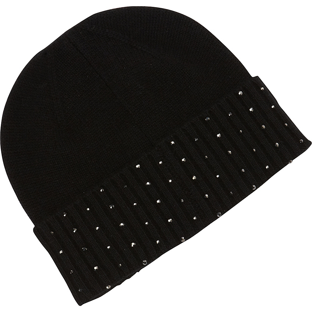 Kinross Cashmere Crystal Hat Black Kinross Cashmere Hats