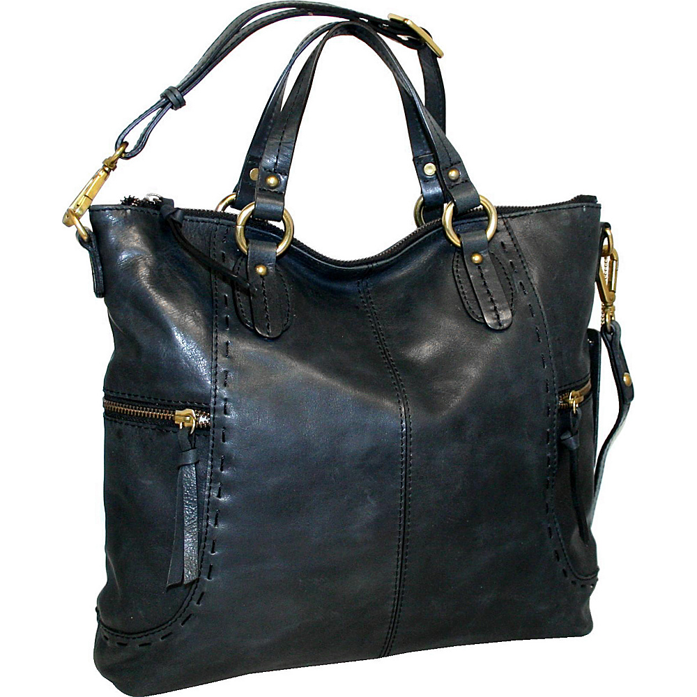 Nino Bossi Petunia Tote Black Nino Bossi Leather Handbags