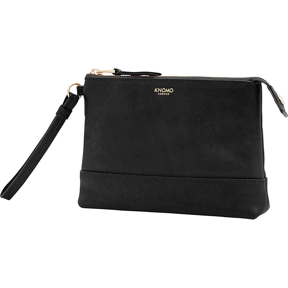 KNOMO London Mayfair Luxe Bond Charging Clutch Black KNOMO London Leather Handbags