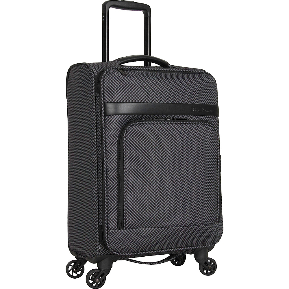 Ben Sherman Luggage York Collection 20 Carry On Luggage Black Grey Herringbone Ben Sherman Luggage Softside Carry On
