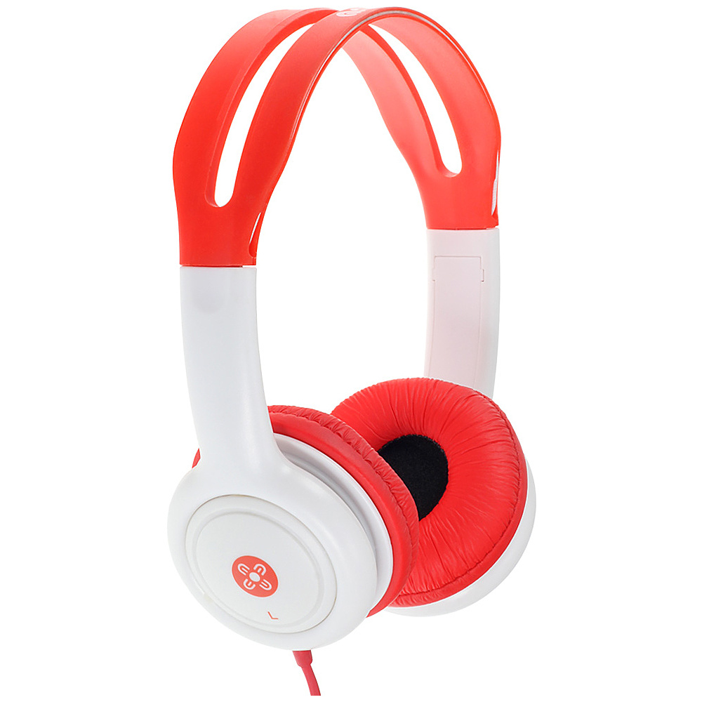 Moki Volume Limited Headphones for Kids Red Moki Headphones Speakers