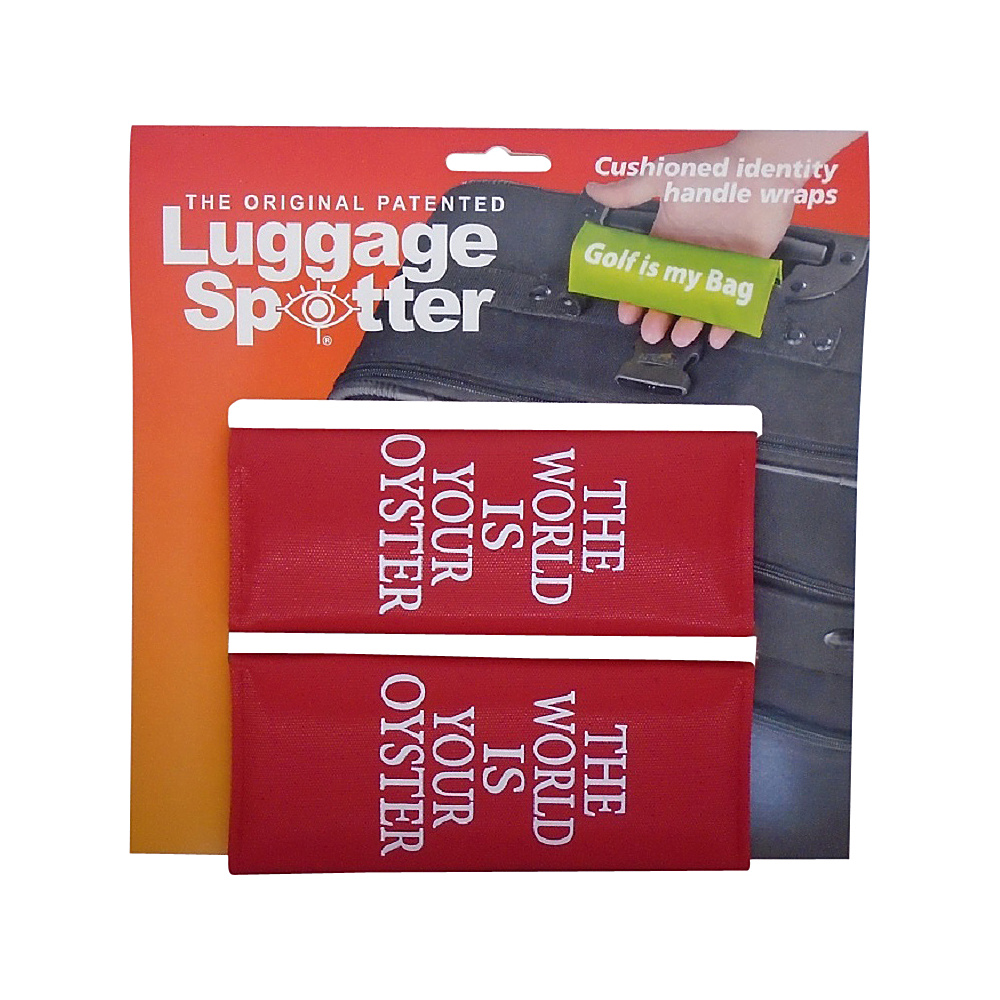 Luggage Spotters Fun Sayings 2 Pack Luggage Spotter The World is Your Oyster Red Luggage Spotters Luggage Accessories