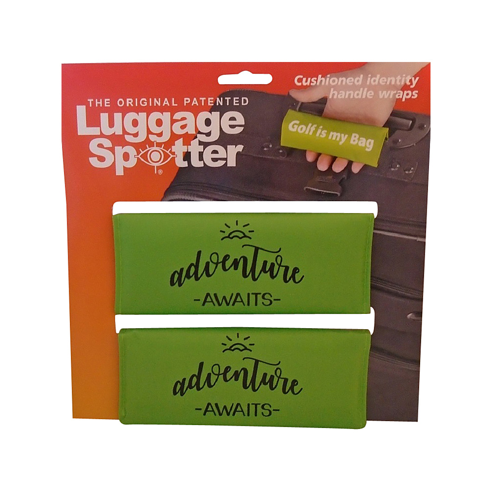 Luggage Spotters Fun Sayings 2 Pack Luggage Spotter Adventure Awaits Lime Luggage Spotters Luggage Accessories