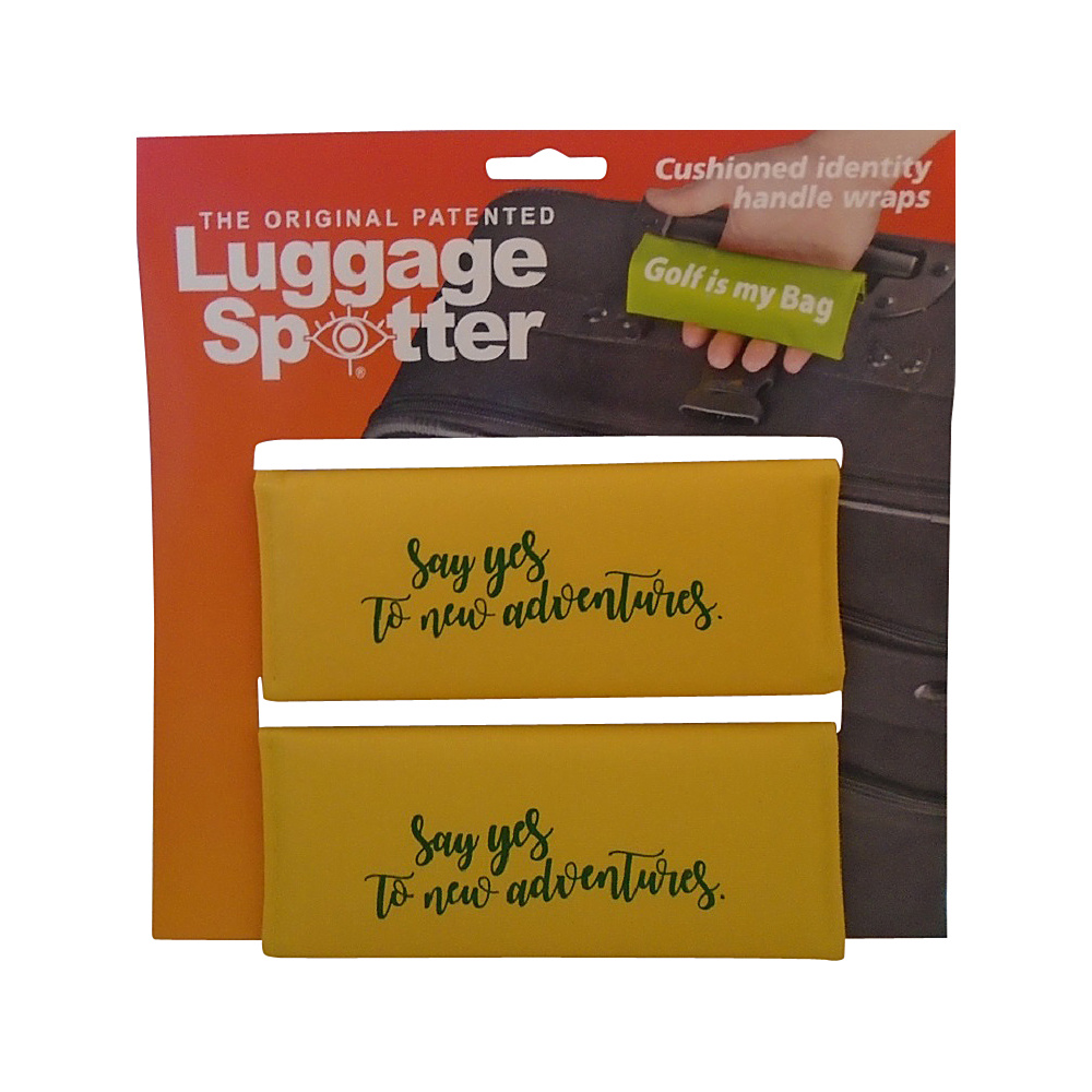 Luggage Spotters Fun Sayings 2 Pack Luggage Spotter Say Yes To New Adventures Yellow Luggage Spotters Luggage Accessories