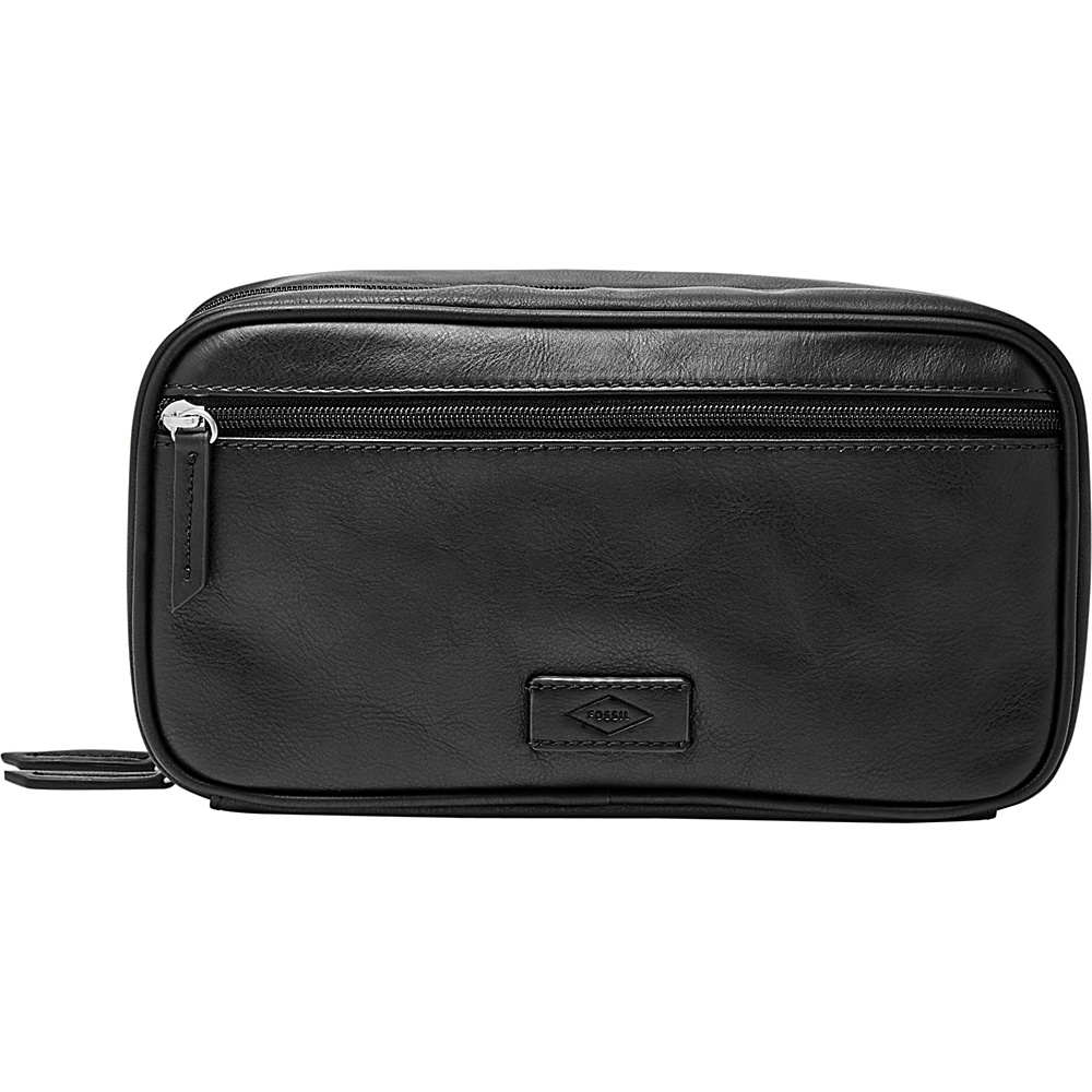 Fossil Double Zip Shave Kit Black Fossil Packable Bags