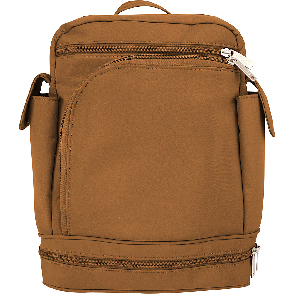 BeSafe by DayMakers Anti Theft Convertible Backpack Camel BeSafe by DayMakers Fabric Handbags