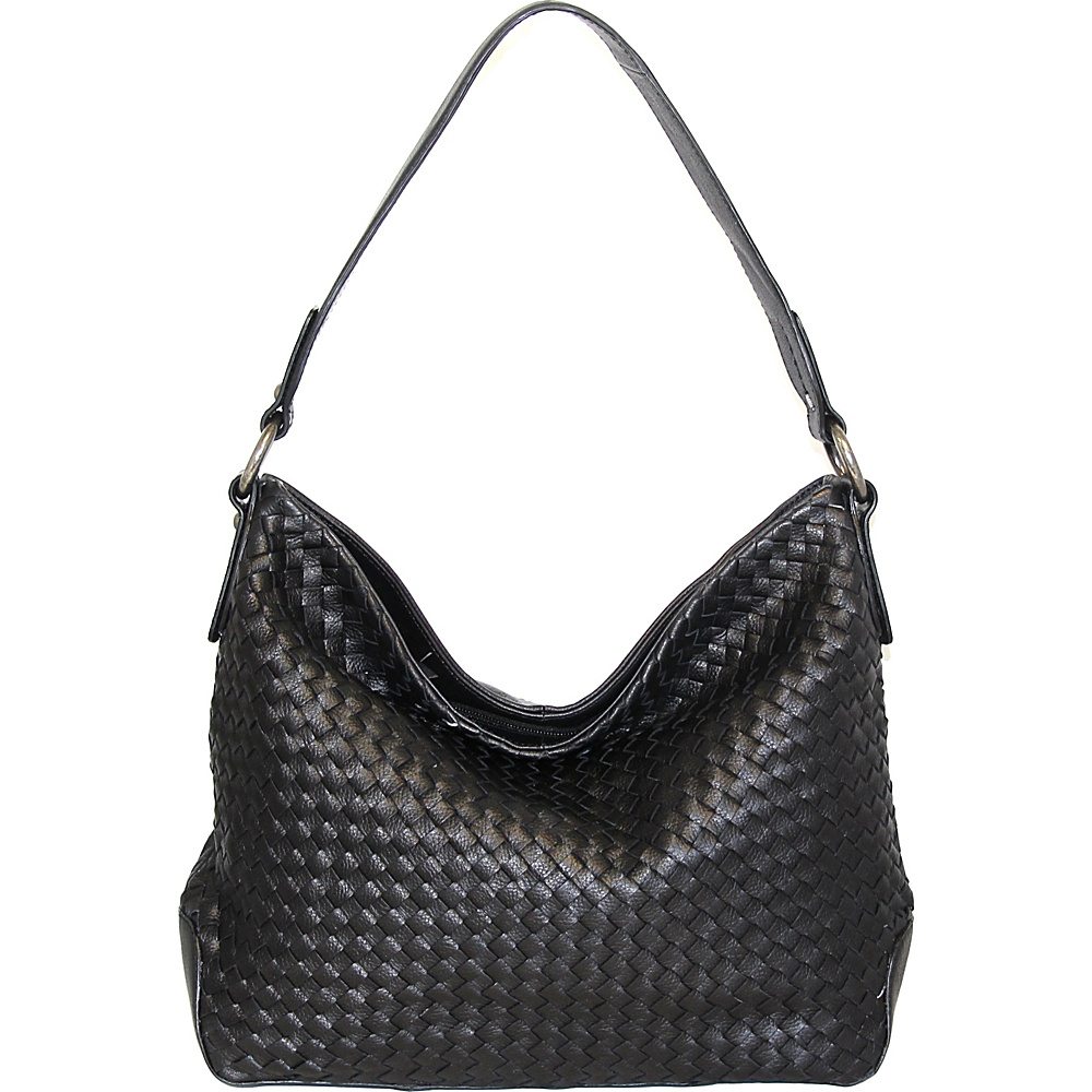 Nino Bossi Daisy Bloom Shoulder Bag Black Nino Bossi Leather Handbags