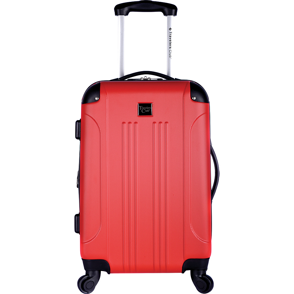 Travelers Club Luggage Charlott 20 Expandable Hardside Rolling Carry On Aurora Red Travelers Club Luggage Hardside Carry On