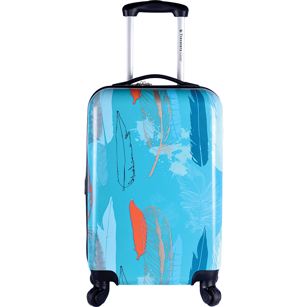 Travelers Club Luggage Charlott 20 Expandable Hardside Rolling Carry On Teal Feather Travelers Club Luggage Hardside Carry On