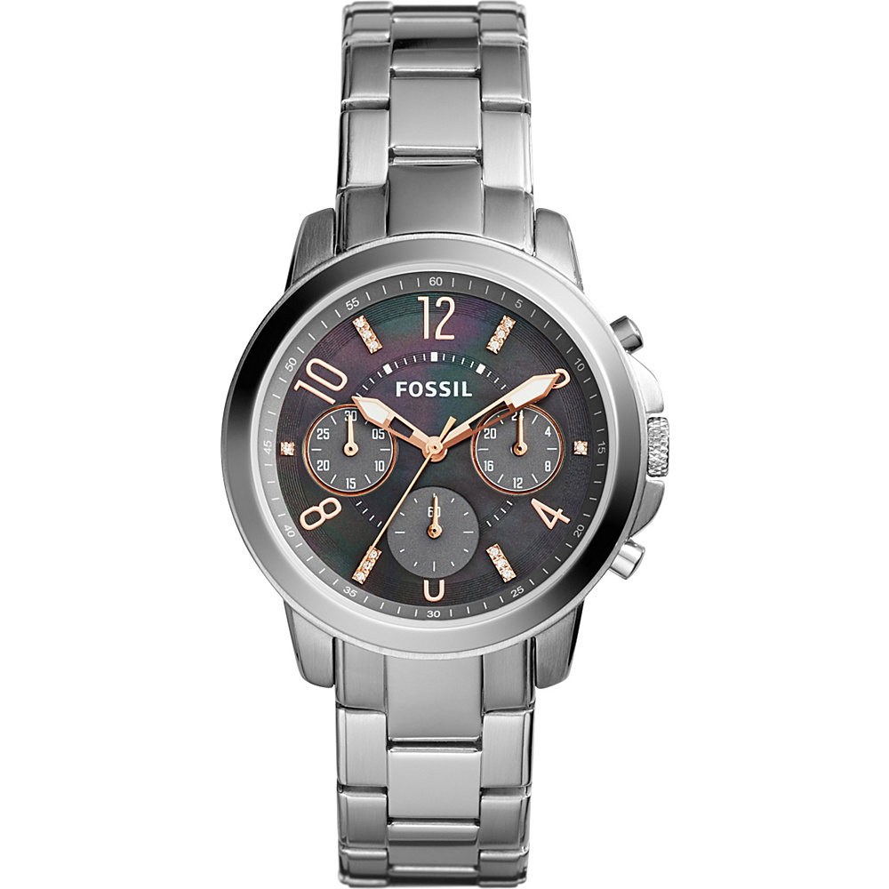 Fossil Gwynn Chronograph Stainless Steel Watch Silver Fossil Watches