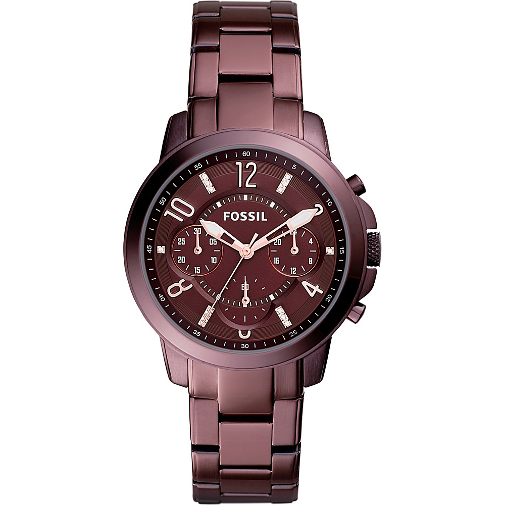 Fossil Gwynn Chronograph Stainless Steel Watch Red Fossil Watches