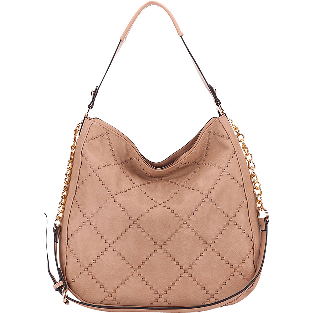 MKF Collection Dahlia Quilted Hobo By Mia K. Farrow Apricot MKF Collection Manmade Handbags