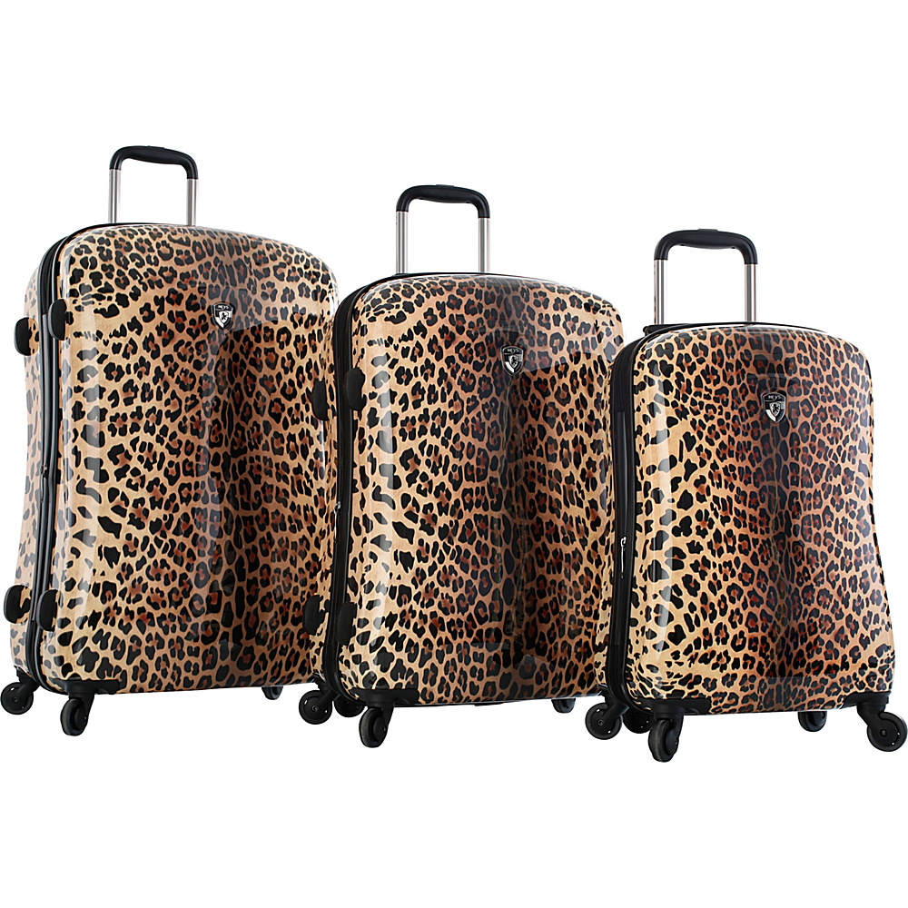 Heys America Leopard Panthera 3pc Hardside Fashion Spinner Set Multicolor Heys America Luggage Sets
