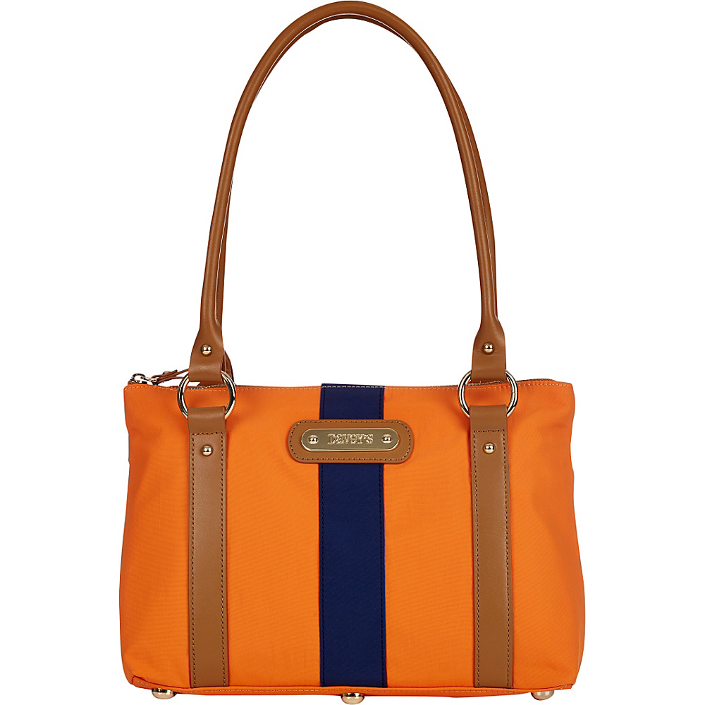 Davey s Small Stripe Tote Orange Navy Stripe Davey s Fabric Handbags