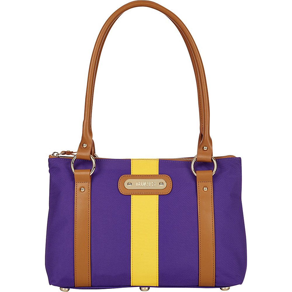 Davey s Small Stripe Tote Purple Gold Stripe Davey s Fabric Handbags
