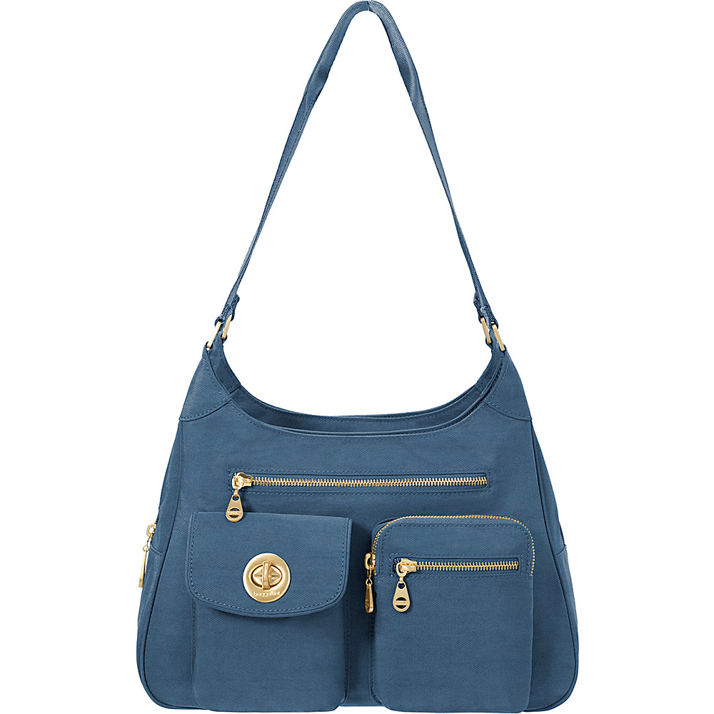 baggallini San Marino Satchel Slate Blue baggallini Fabric Handbags