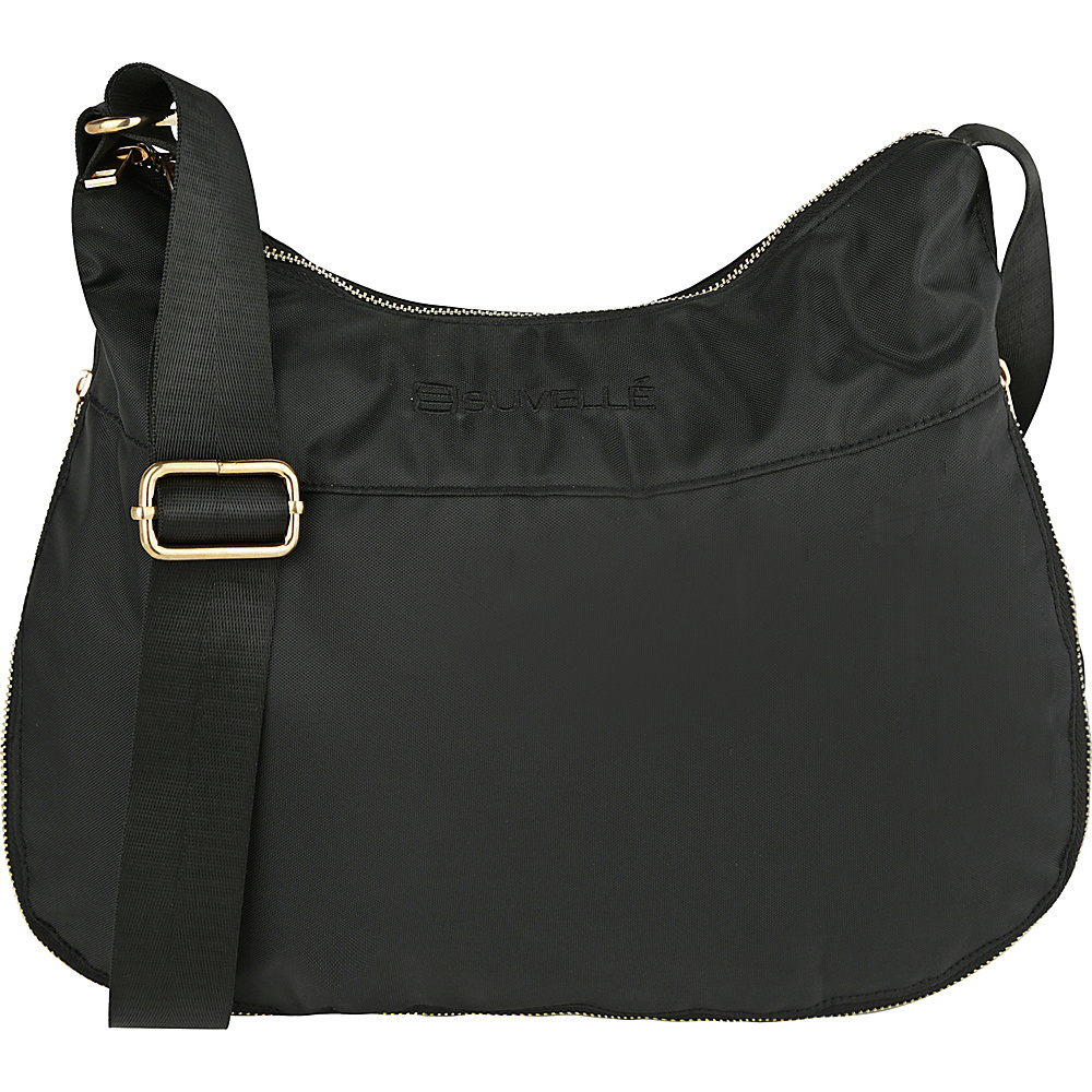 Suvelle RFID Expandable Travel Convertible Crossbody Bag Black Suvelle Fabric Handbags