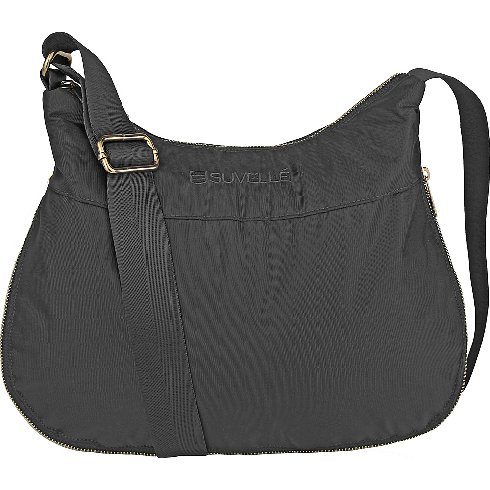 Suvelle RFID Expandable Travel Convertible Crossbody Bag Grey Suvelle Fabric Handbags