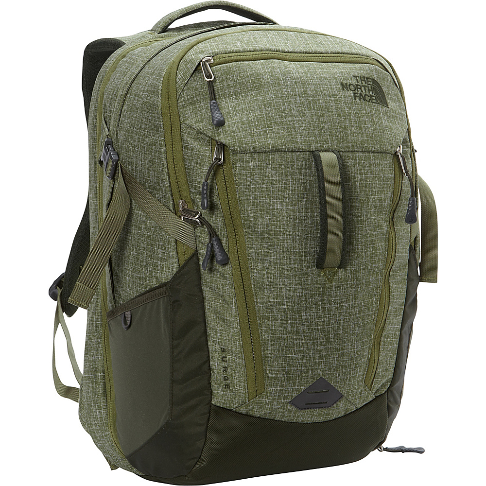 The North Face Surge Laptop Backpack Discontinued Colors Terrarium Green Heather Rosin Green The North Face Business Laptop Backpacks