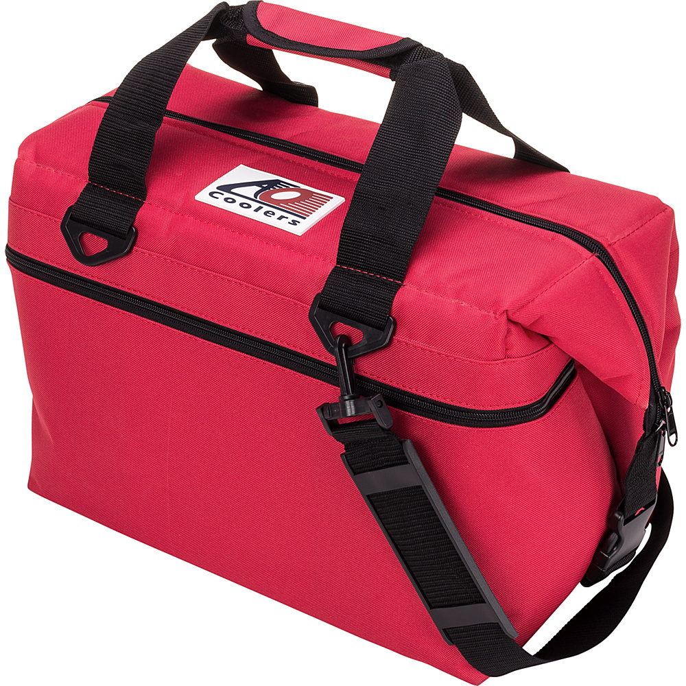 AO Coolers 24 Pack Canvas Soft Cooler Red AO Coolers Outdoor Coolers