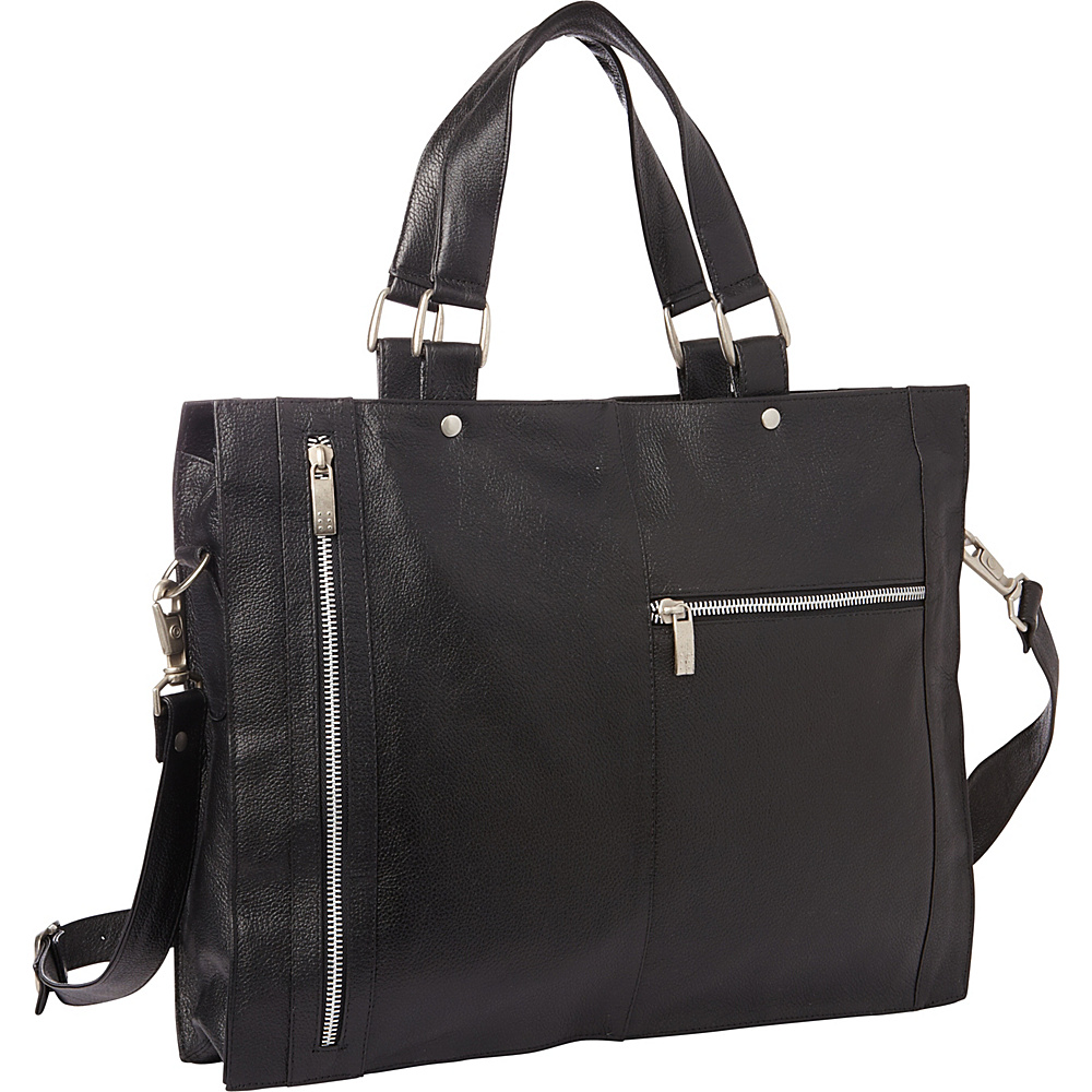Piel Soft Sided Leather Portfolio Black Piel Women s Business Bags