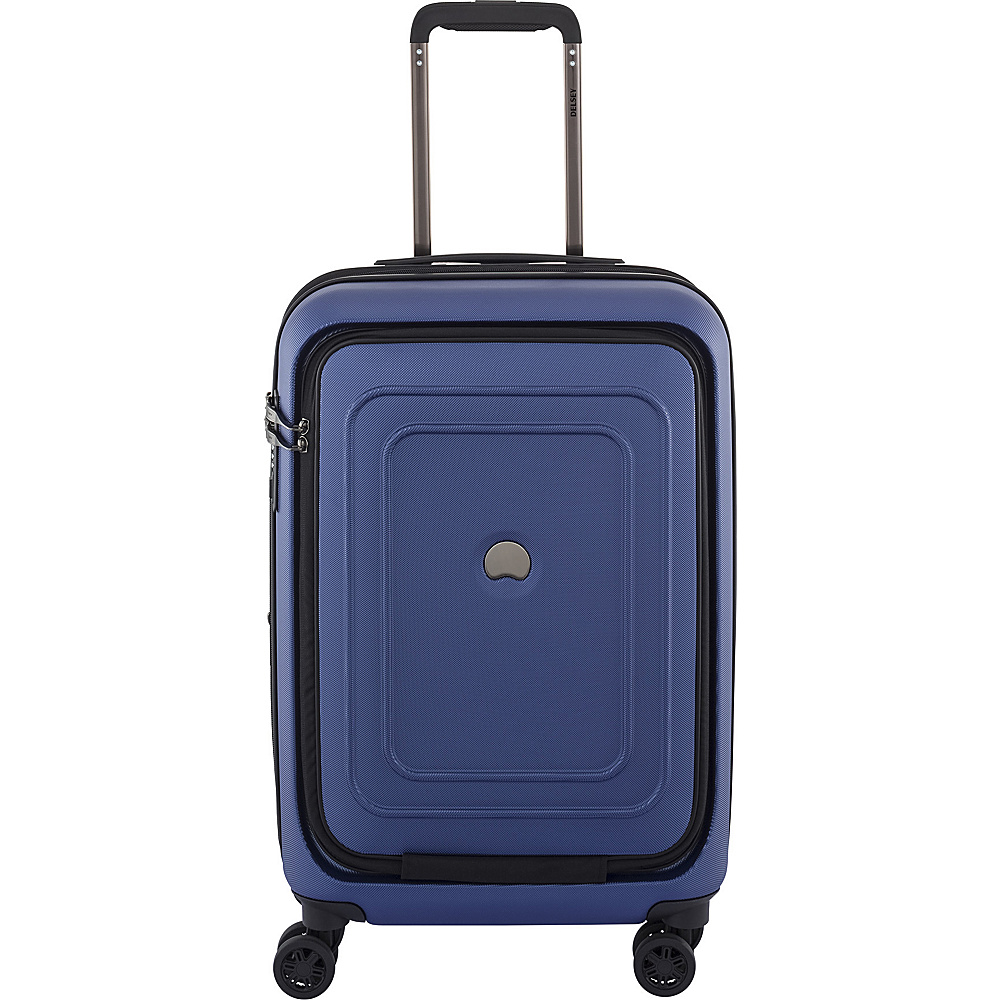 Delsey Cruise Lite Hard 21 Carry On Exp. Spinner Trolley with Front Pocket Blue Delsey Hardside Carry On