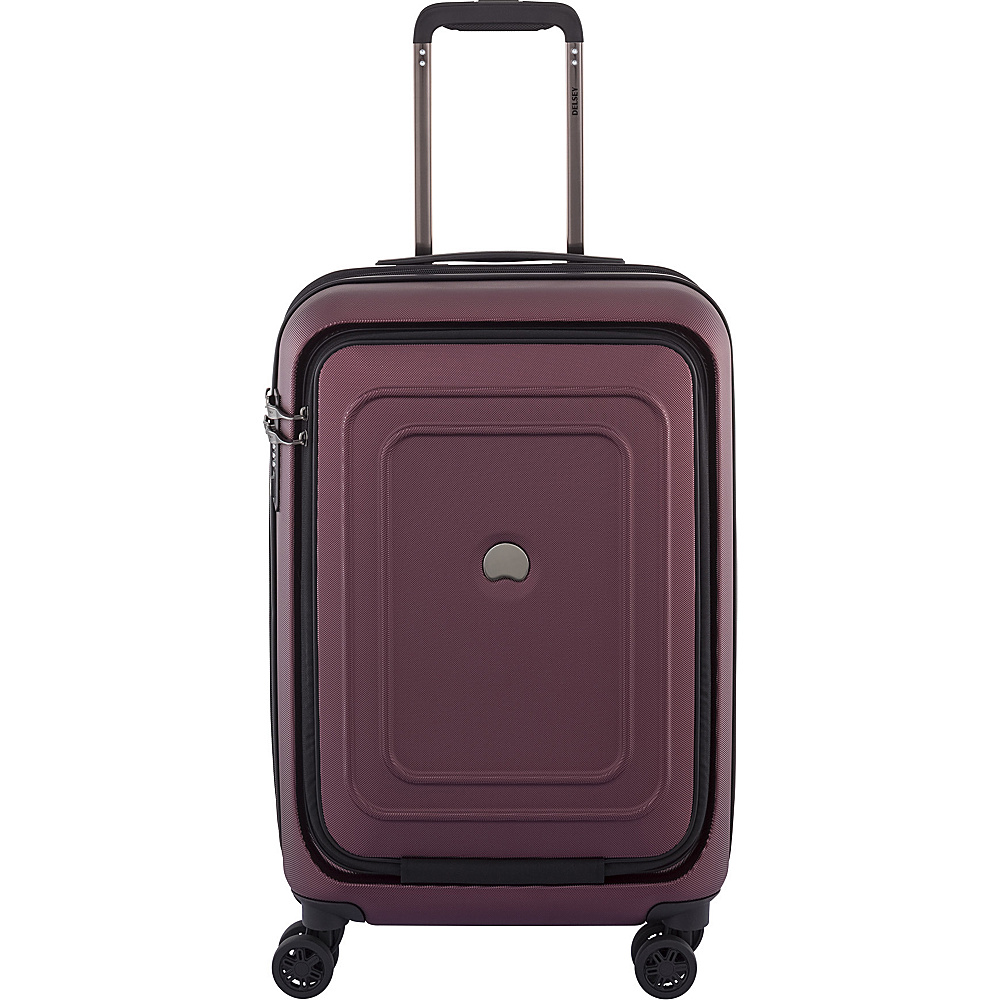 Delsey Cruise Lite Hard 21 Carry On Exp. Spinner Trolley with Front Pocket Black Cherry Delsey Hardside Carry On