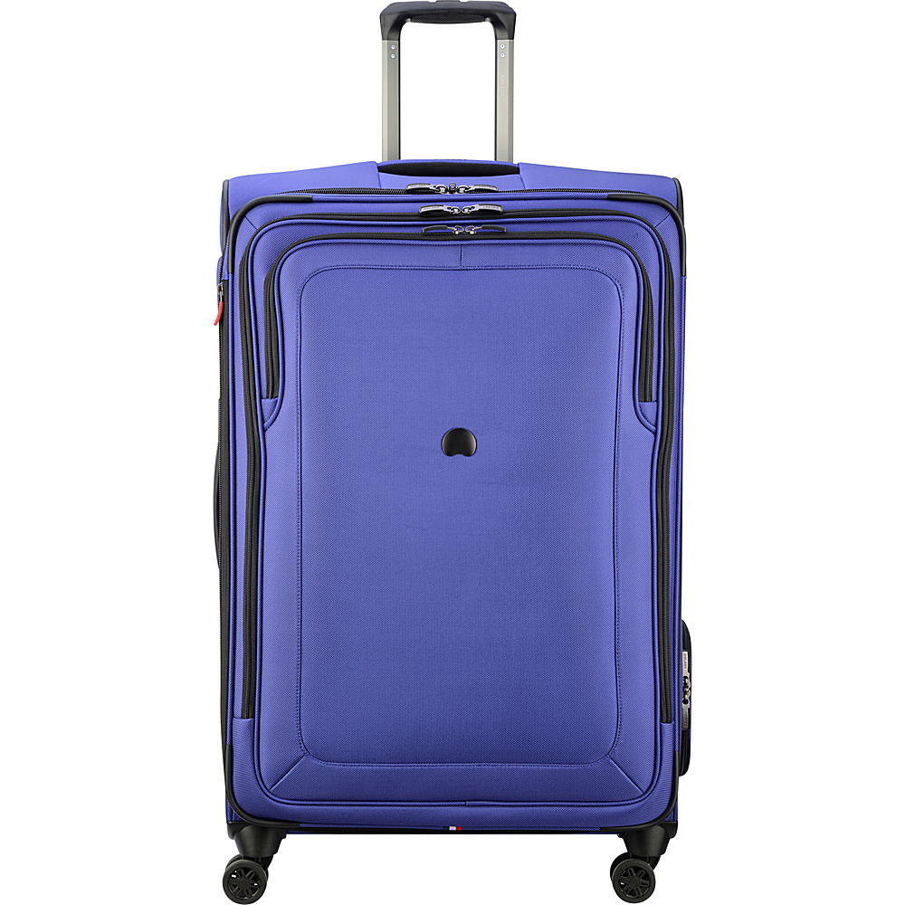 Delsey Cruise Lite Soft 29 Exp. Spinner Suiter Trolley Blue Delsey Softside Checked
