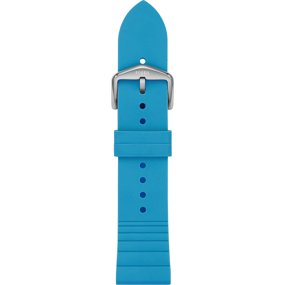 Fossil 22mm Silicone Watch Strap Blue Fossil Watches