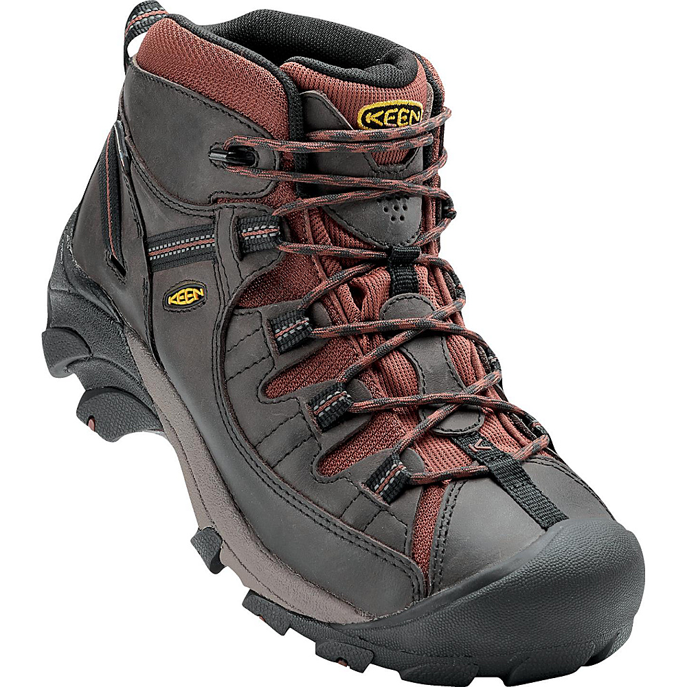 KEEN Mens Targhee II Mid Waterproof Hiking Boot 9.5 M Regular Medium Raven Tortoise Shell KEEN Men s Footwear