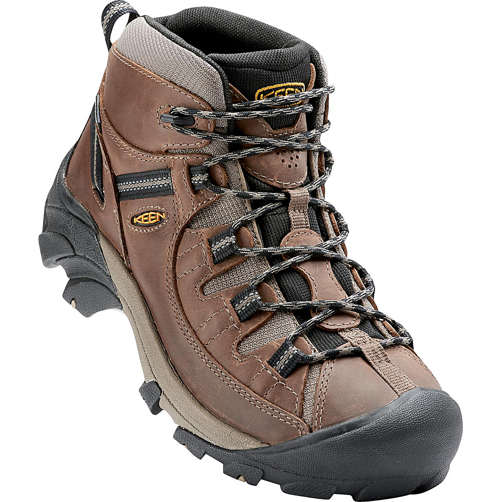 KEEN Mens Targhee II Mid Waterproof Hiking Boot 13 M Regular Medium Light Shitake Brindle KEEN Men s Footwear